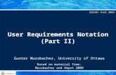 User Requirements Notation (Part II)