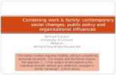 Combining work & family: contemporary social changes, public policy and organisational influences