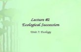 Lecture #2  Ecological Succession