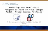 Auditing the Head Start Program as Part of Your Single Audit: Avoid Common Pitfalls
