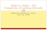 Right vs. Right – The Complexity of Leading Ethically
