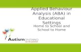 Applied  Behaviour  Analysis (ABA) in Educational Settings