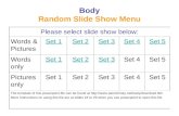 Body Random Slide Show Menu