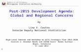 Post-2015 Development Agenda: Global and Regional Concerns