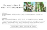 Mars Agriculture &  Food Production Panel