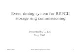 Event timing system for BEPCII storage ring commissioning