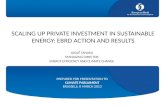 SCALING UP PRIVATE INVESTMENT IN SUSTAINABLE ENERGY: EBRD ACTION AND RESULTS