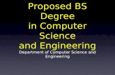 Proposed BS Degree in Computer Science and Engineering