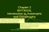 Chapter 2 BOT3015L Introduction to Autotrophs and Osmotrophs