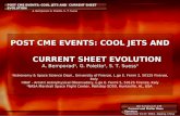 POST CME EVENTS: COOL JETS AND  CURRENT SHEET EVOLUTION