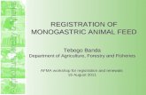 REGISTRATION OF MONOGASTRIC ANIMAL FEED