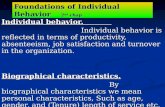 Foundations of Individual Behavior     2 nd  chap