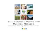 SALGA: National Meeting with Municipal Managers