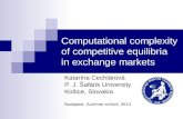 Computational complexity of competitive equilibria   in exchange markets