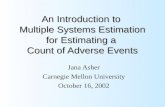 An Introduction to  Multiple Systems Estimation for Estimating a  Count of Adverse Events