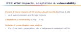 IPCC WG2 Impacts, adaptation & vulnerability
