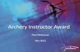 Archery Instructor Award