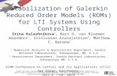 Stabilization of  Galerkin  Reduced Order Models (ROMs) for LTI Systems Using Controllers