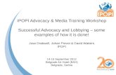 IPOPI Advocacy & Media Training  Workshop