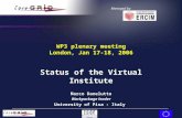 WP3 plenary meeting London, Jan 17-18, 2006