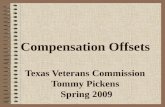 Compensation Offsets Texas Veterans Commission Tommy Pickens  Spring 2009