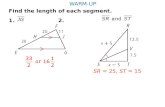 Find the length of each segment. 1. 2.