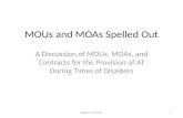 MOUs and MOAs Spelled Out