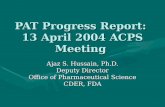 PAT Progress Report:  13 April 2004 ACPS Meeting