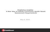 Predictive Insights :  A New Way to Satisfy Community Health Needs Assessment Requirements