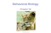 Behavioral Biology Chapter 54