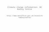 Climate change information: UK Hadley Centre