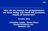Christine Leigh,  Karen Rowe Roche Products Ltd.  Welwyn, UK