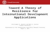 Toward A Theory of Resilience for International Development Applications