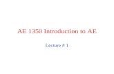AE 1350 Introduction to AE