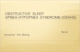 Obstructive  Sleep  Apnea- Hypopnea   Syndrome (OSAHS)