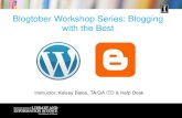 Blogtober  Workshop Series: Blogging with the Best