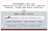 Affordable Care Act Addressing the needs of the LGBT community Federal, state and local advocacy