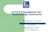 LCTCS Procedures for  Submitting Contracts