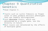Chapter  9  Quantitative Genetics
