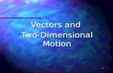 Vectors and  Two-Dimensional Motion