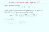 Reaction Rates (Chapter 13)