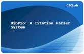 BibPro: A Citation Parser System
