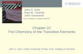 Chapter 22 The Chemistry of the Transition Elements
