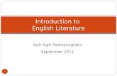 Introduction to  English Literature