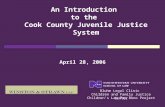 An Introduction  to the  Cook County Juvenile Justice System