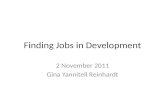Finding Jobs in Development