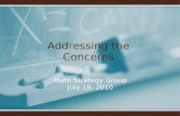 Math Strategy Group July 19, 2010