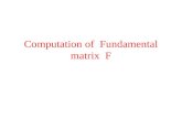 Computation of  Fundamental matrix  F