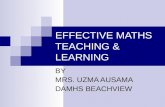 EFFECTIVE MATHS TEACHING & LEARNING