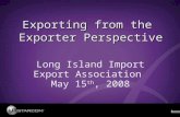 Exporting from the  Exporter Perspective